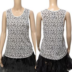 ZOE KARSSEN 100% Linen Animal Print Tank Top M